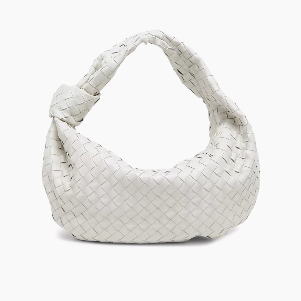 Bottega Veneta Teen Jodie Intrecciato White Leather Bag White new Authentic MSRP